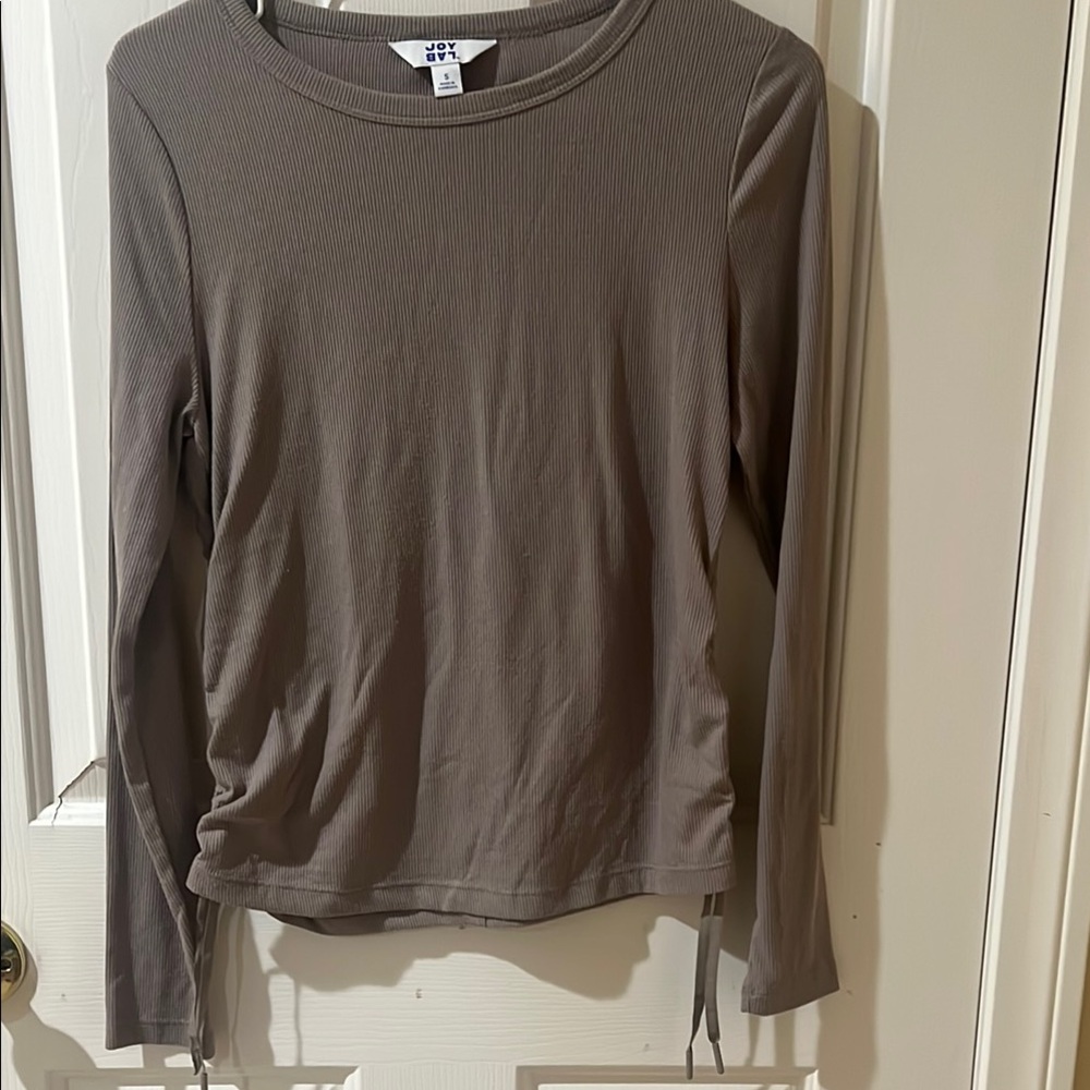 JoyLab Tan Ruched Blouse